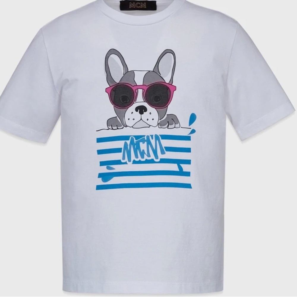 MCM White Graphic T-Shirt XXXS